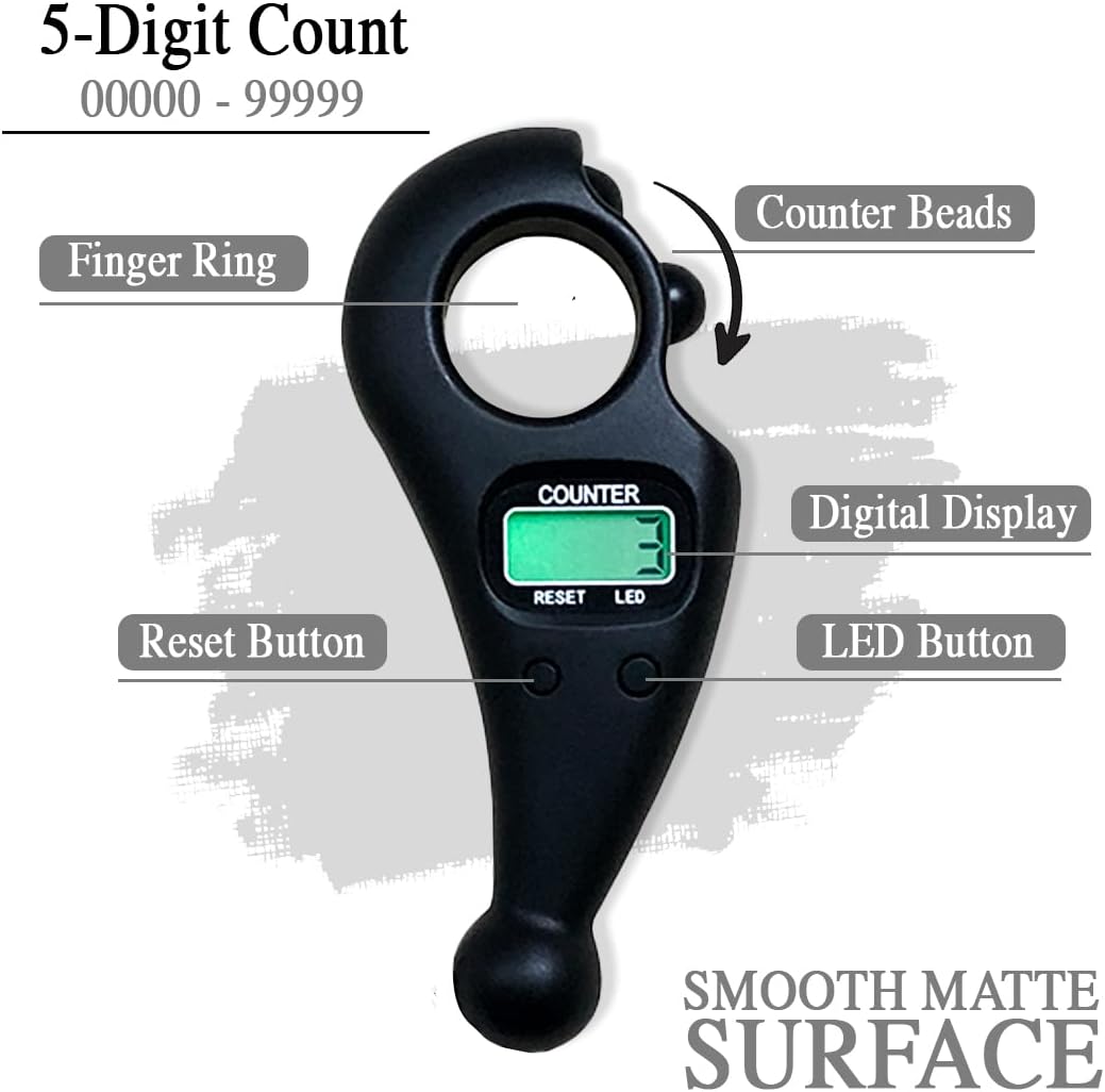 Digital Tasbeeh Counter with LED & Compass